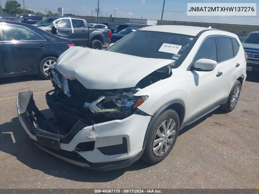 JN8AT2MTXHW137276 2017 Nissan Rogue S