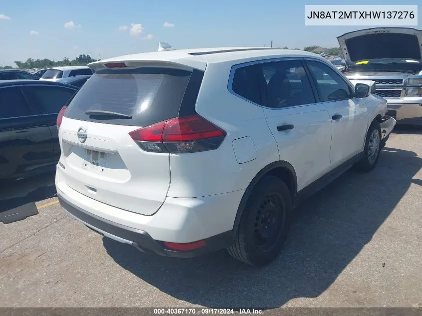 2017 Nissan Rogue S VIN: JN8AT2MTXHW137276 Lot: 40367170