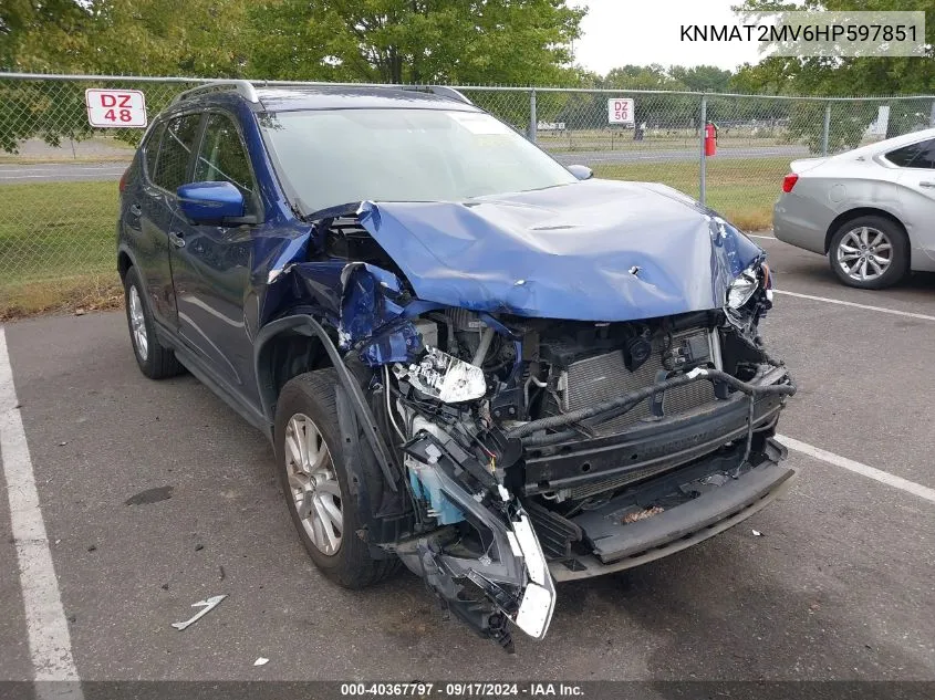 KNMAT2MV6HP597851 2017 Nissan Rogue Sv