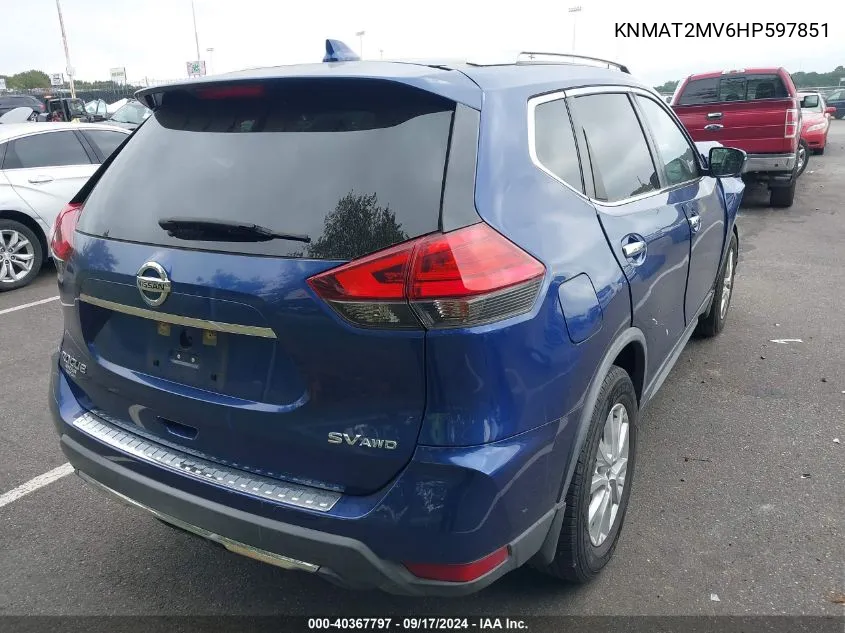 KNMAT2MV6HP597851 2017 Nissan Rogue Sv