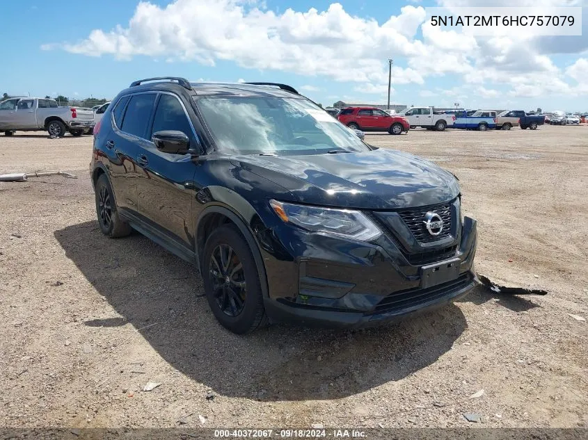 2017 Nissan Rogue Sv VIN: 5N1AT2MT6HC757079 Lot: 40372067