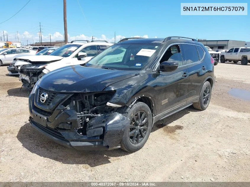 2017 Nissan Rogue Sv VIN: 5N1AT2MT6HC757079 Lot: 40372067