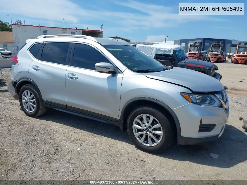 2017 Nissan Rogue Sv VIN: KNMAT2MT6HP605493 Lot: 40372360