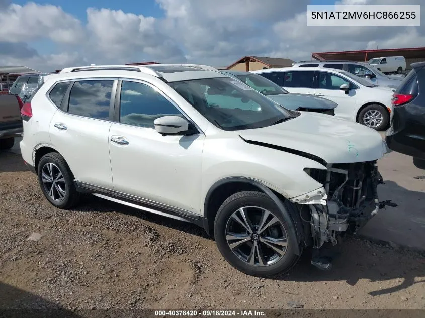 2017 Nissan Rogue Sl VIN: 5N1AT2MV6HC866255 Lot: 40378420