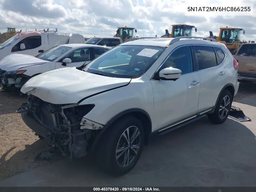 2017 Nissan Rogue Sl VIN: 5N1AT2MV6HC866255 Lot: 40378420