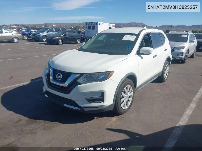 2017 Nissan Rogue S VIN: 5N1AT2MV3HC825257 Lot: 40379208