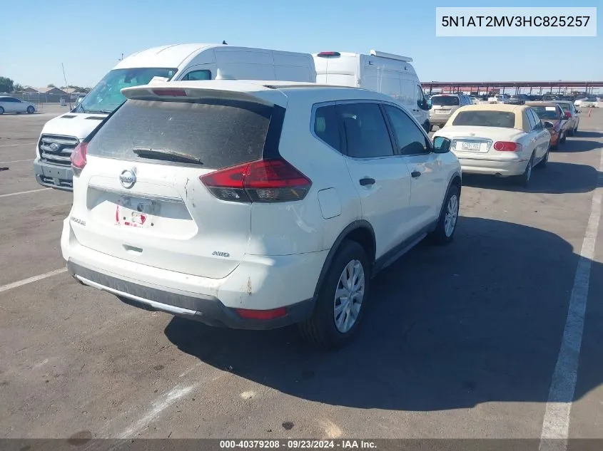 2017 Nissan Rogue S VIN: 5N1AT2MV3HC825257 Lot: 40379208