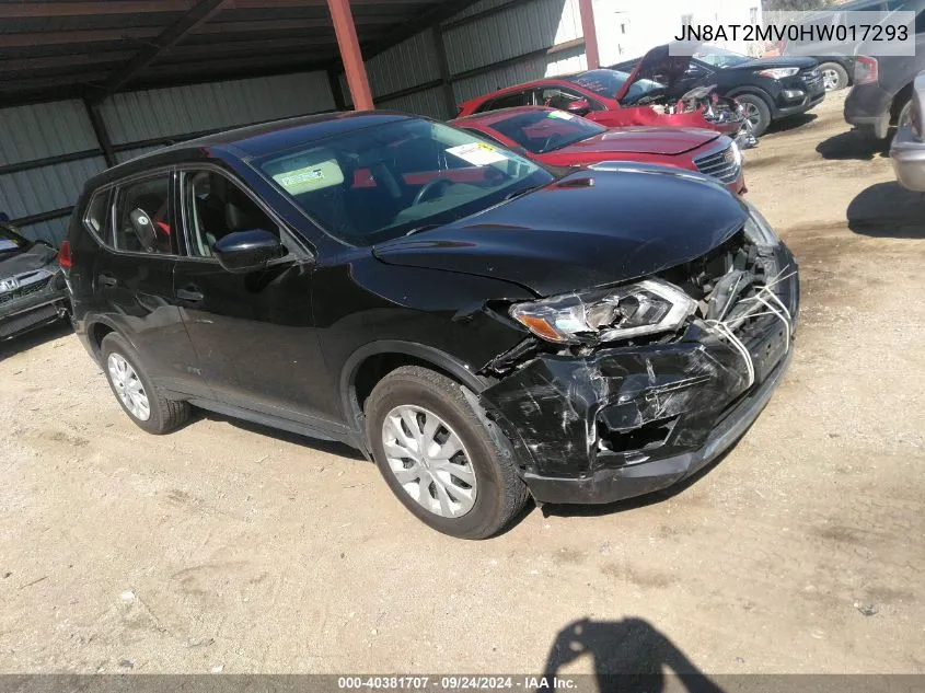 2017 Nissan Rogue S VIN: JN8AT2MV0HW017293 Lot: 40381707