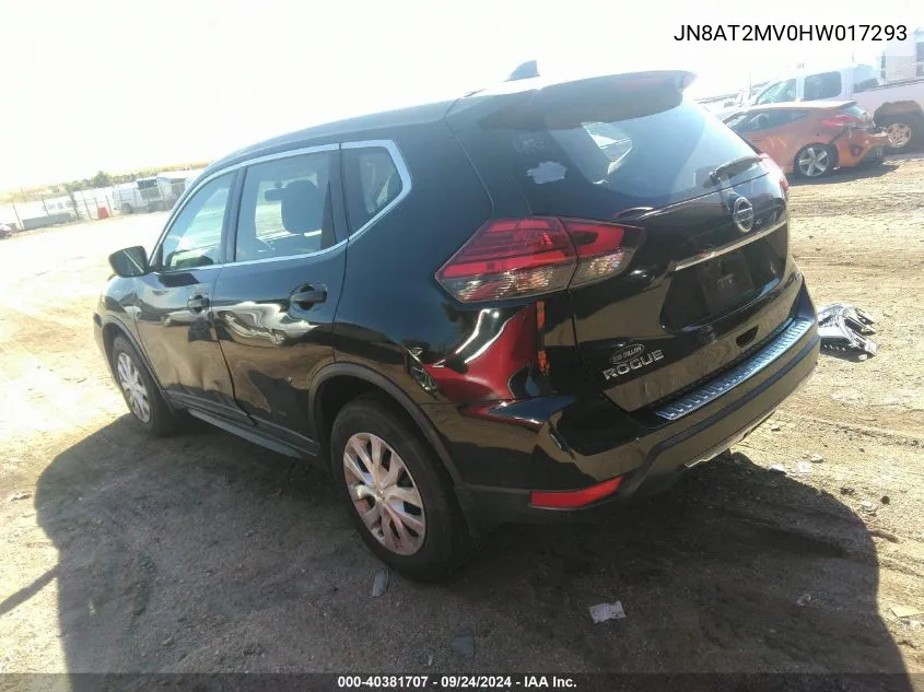 JN8AT2MV0HW017293 2017 Nissan Rogue S