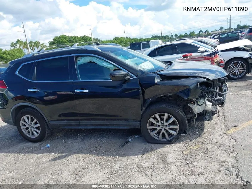 2017 Nissan Rogue Sv VIN: KNMAT2MV0HP611890 Lot: 40382111