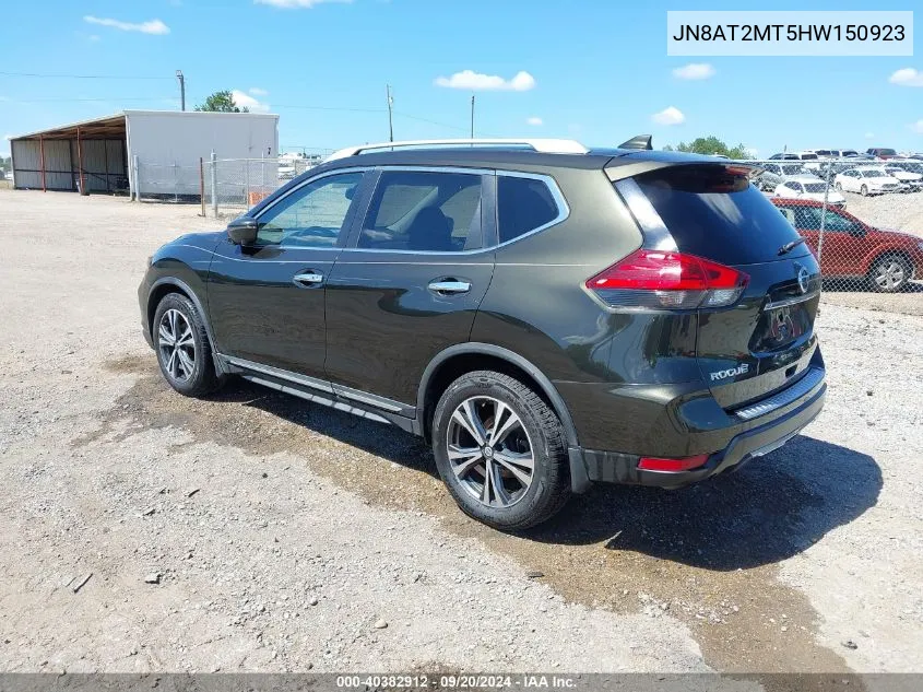 2017 Nissan Rogue Sl VIN: JN8AT2MT5HW150923 Lot: 40382912