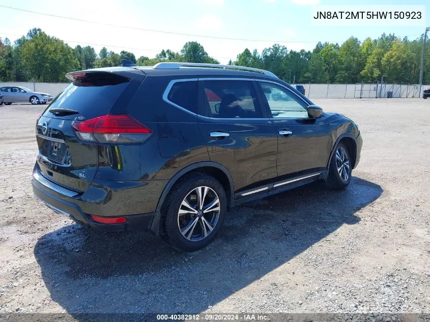 2017 Nissan Rogue Sl VIN: JN8AT2MT5HW150923 Lot: 40382912