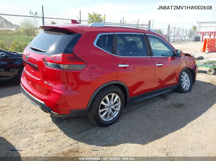 JN8AT2MV1HW002608 2017 Nissan Rogue Sv