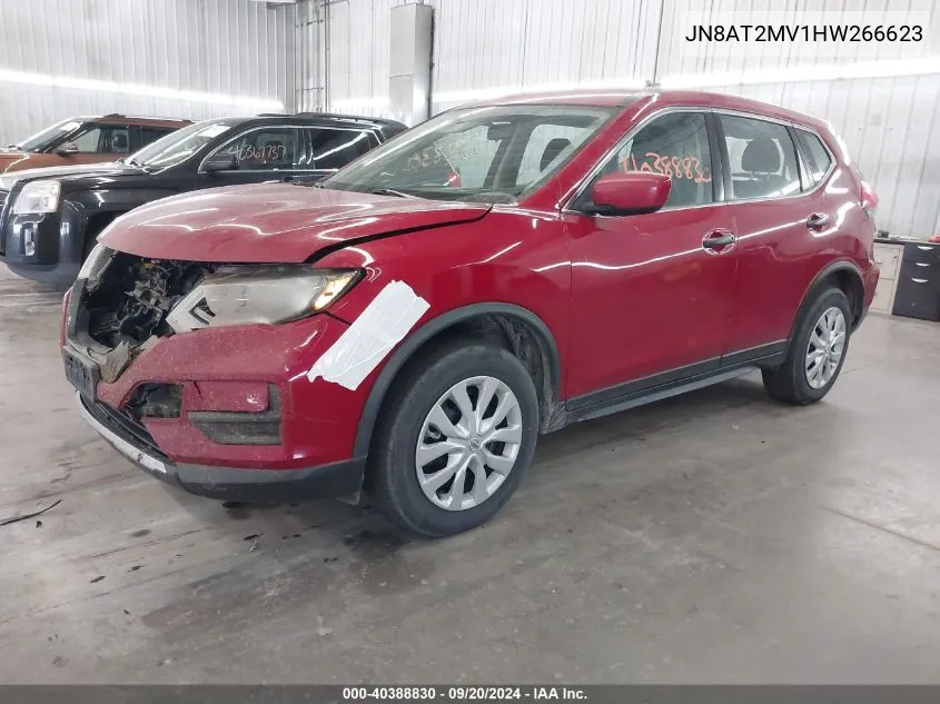 2017 Nissan Rogue S VIN: JN8AT2MV1HW266623 Lot: 40388830