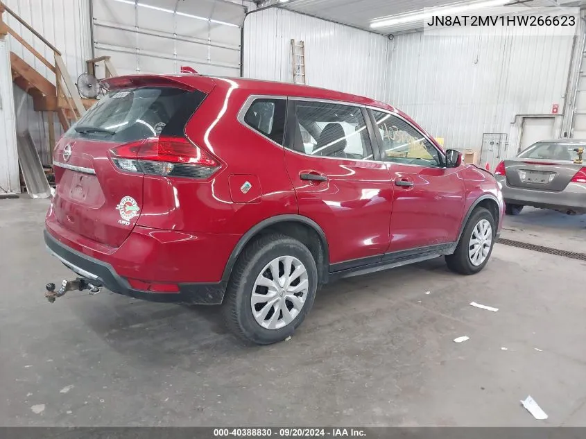 2017 Nissan Rogue S VIN: JN8AT2MV1HW266623 Lot: 40388830