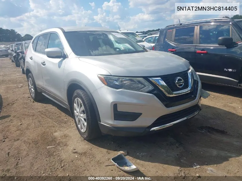 2017 Nissan Rogue S VIN: 5N1AT2MN3HC814405 Lot: 40392260