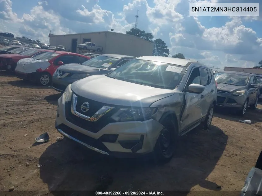 2017 Nissan Rogue S VIN: 5N1AT2MN3HC814405 Lot: 40392260