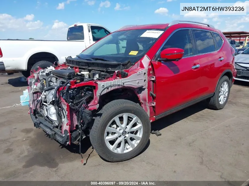 2017 Nissan Rogue Sv VIN: JN8AT2MT6HW393236 Lot: 40396097