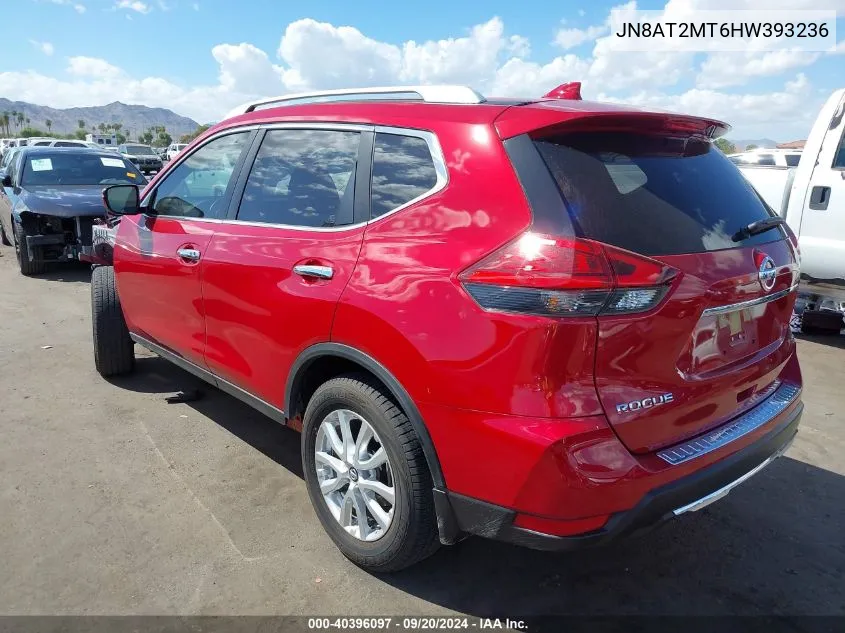 2017 Nissan Rogue Sv VIN: JN8AT2MT6HW393236 Lot: 40396097