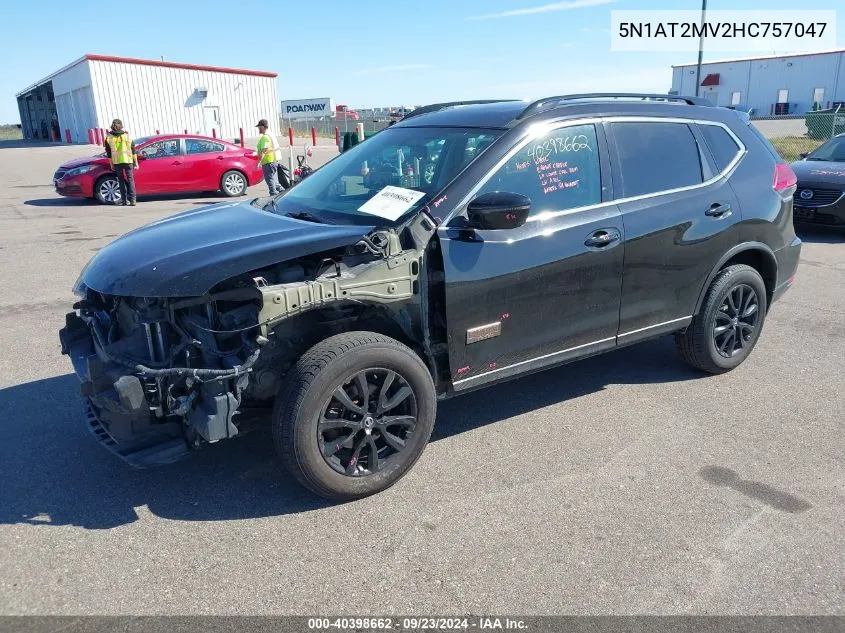 2017 Nissan Rogue Sv VIN: 5N1AT2MV2HC757047 Lot: 40398662