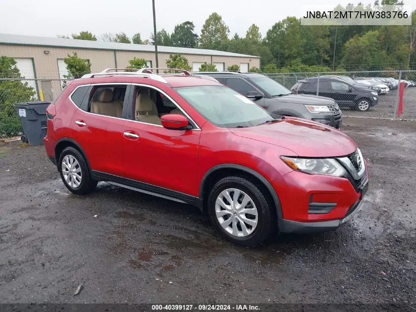 2017 Nissan Rogue S VIN: JN8AT2MT7HW383766 Lot: 40399127