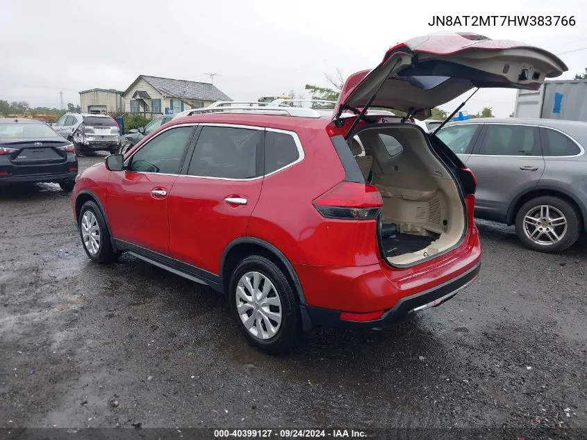 2017 Nissan Rogue S VIN: JN8AT2MT7HW383766 Lot: 40399127