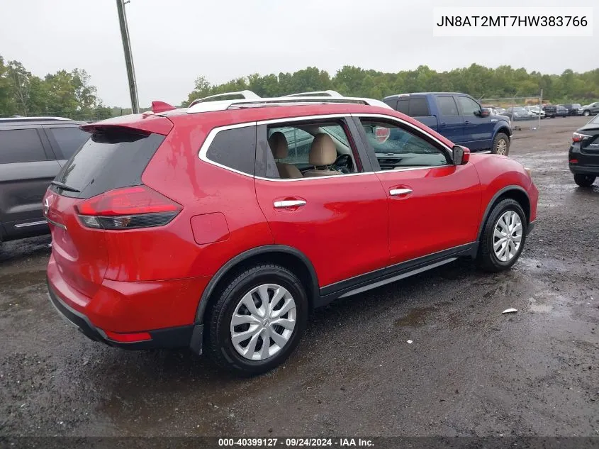 2017 Nissan Rogue S VIN: JN8AT2MT7HW383766 Lot: 40399127