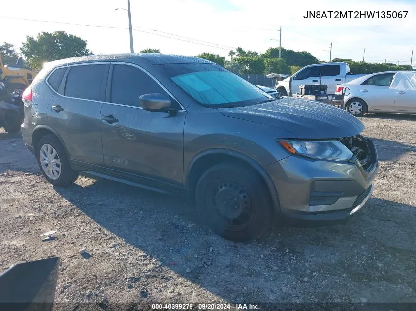 2017 Nissan Rogue S VIN: JN8AT2MT2HW135067 Lot: 40399279