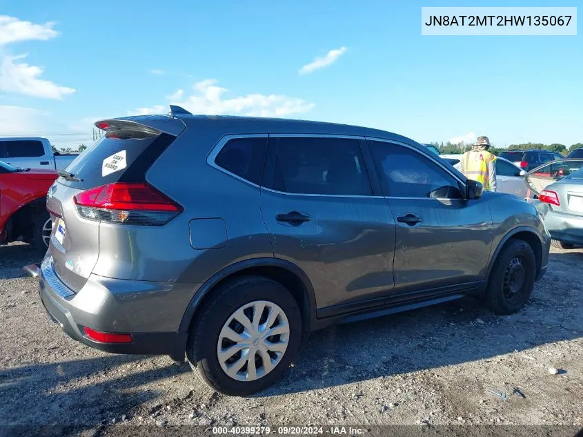 2017 Nissan Rogue S VIN: JN8AT2MT2HW135067 Lot: 40399279