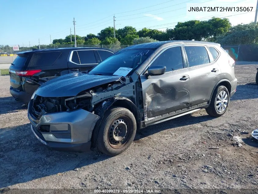 2017 Nissan Rogue S VIN: JN8AT2MT2HW135067 Lot: 40399279