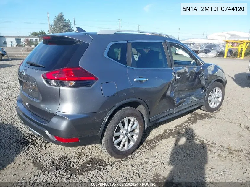 2017 Nissan Rogue Sv VIN: 5N1AT2MT0HC744120 Lot: 40400195