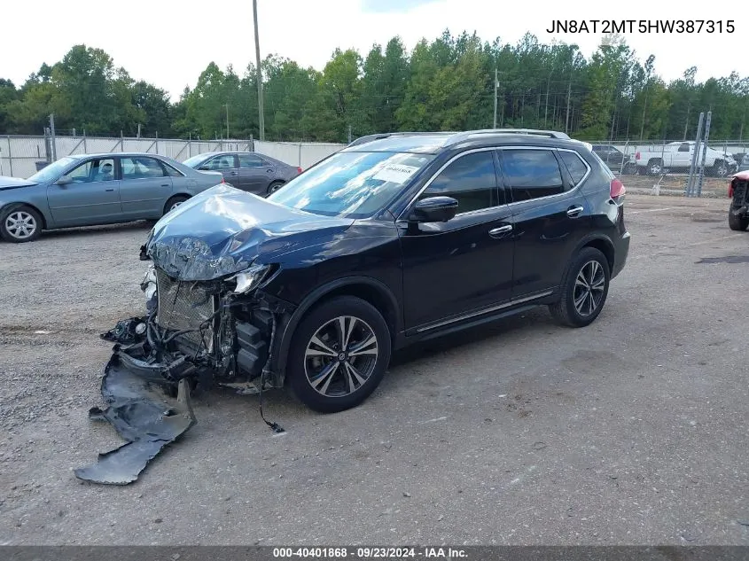 JN8AT2MT5HW387315 2017 Nissan Rogue Sl