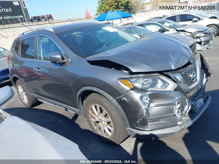 2017 Nissan Rogue Sv VIN: KNMAT2MT6HP550205 Lot: 40404449