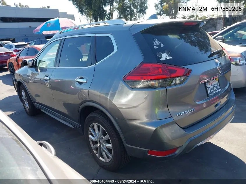 2017 Nissan Rogue Sv VIN: KNMAT2MT6HP550205 Lot: 40404449