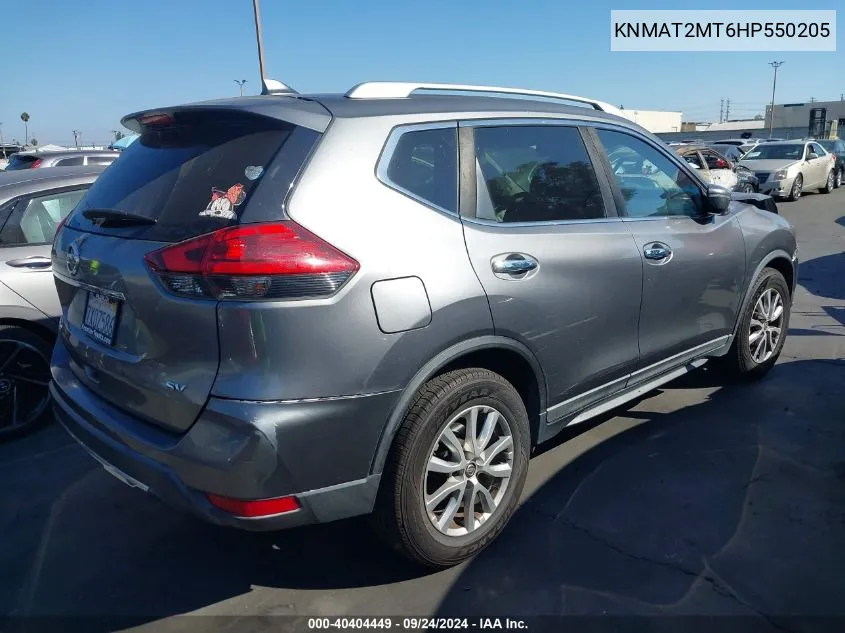 2017 Nissan Rogue Sv VIN: KNMAT2MT6HP550205 Lot: 40404449