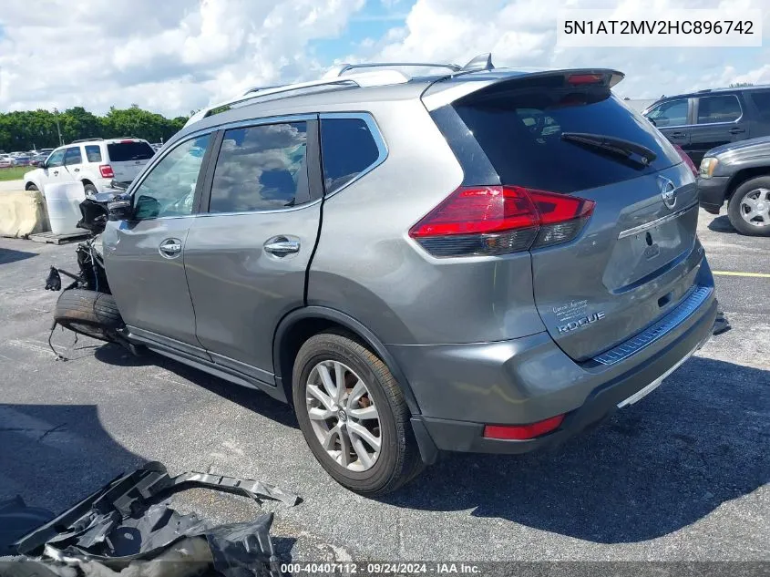 5N1AT2MV2HC896742 2017 Nissan Rogue Sv