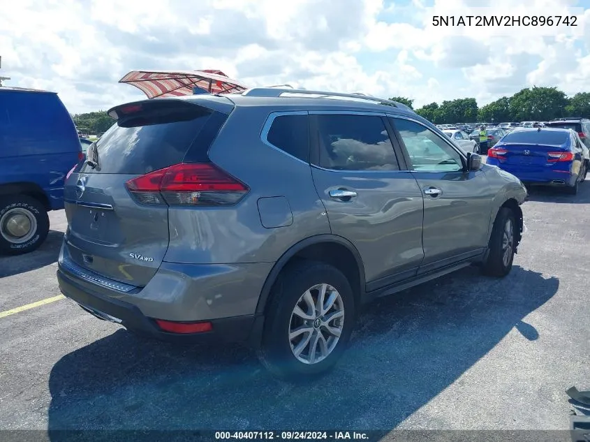 5N1AT2MV2HC896742 2017 Nissan Rogue Sv