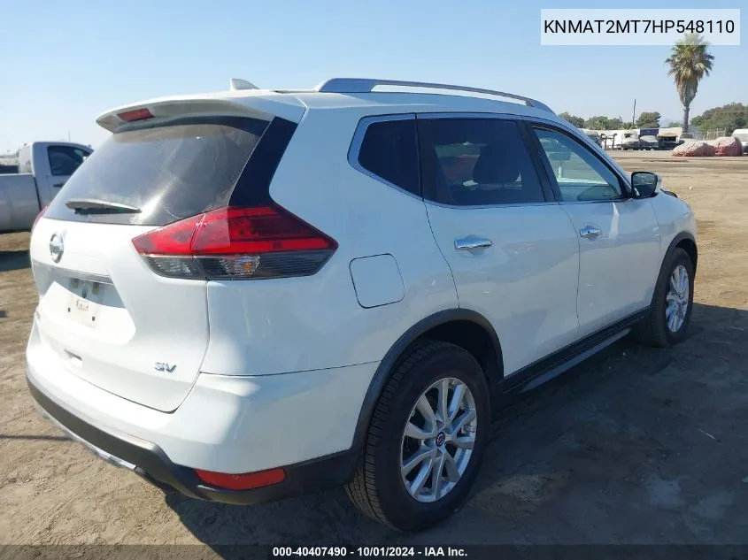 2017 Nissan Rogue S/Sv VIN: KNMAT2MT7HP548110 Lot: 40407490