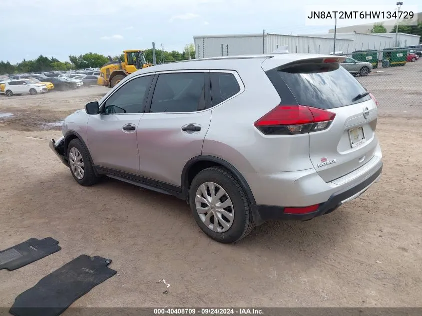 2017 Nissan Rogue S/Sl/Sv VIN: JN8AT2MT6HW134729 Lot: 40408709