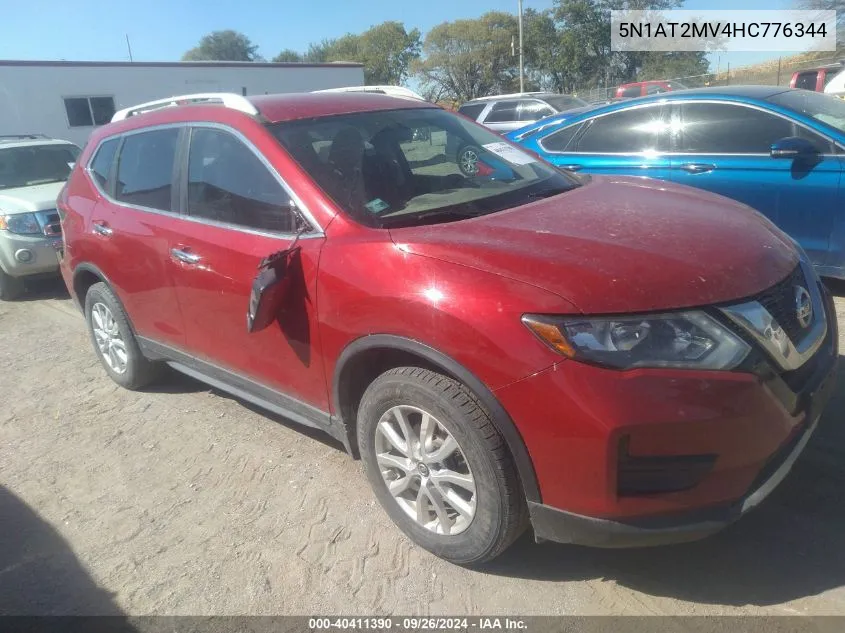 2017 Nissan Rogue Sv VIN: 5N1AT2MV4HC776344 Lot: 40411390