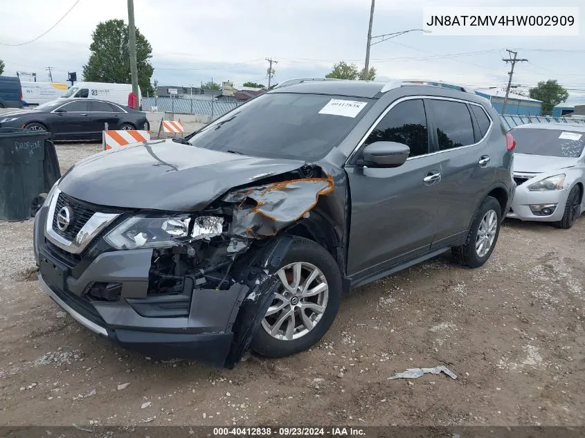 2017 Nissan Rogue Sv VIN: JN8AT2MV4HW002909 Lot: 40412838