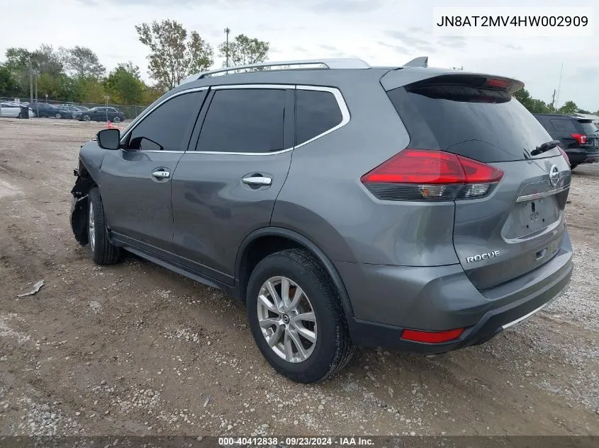 2017 Nissan Rogue Sv VIN: JN8AT2MV4HW002909 Lot: 40412838