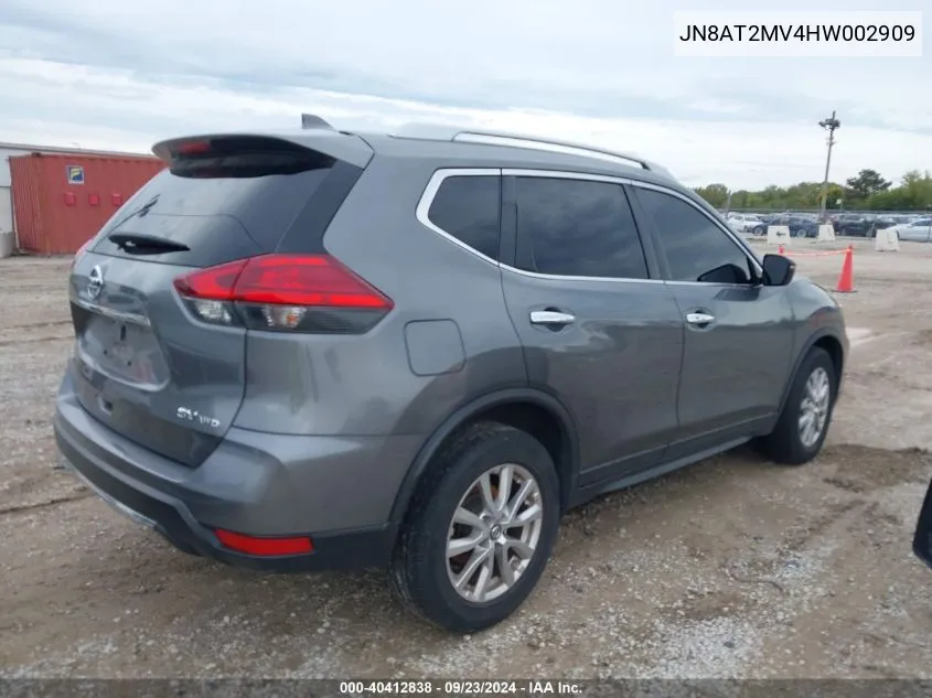 2017 Nissan Rogue Sv VIN: JN8AT2MV4HW002909 Lot: 40412838