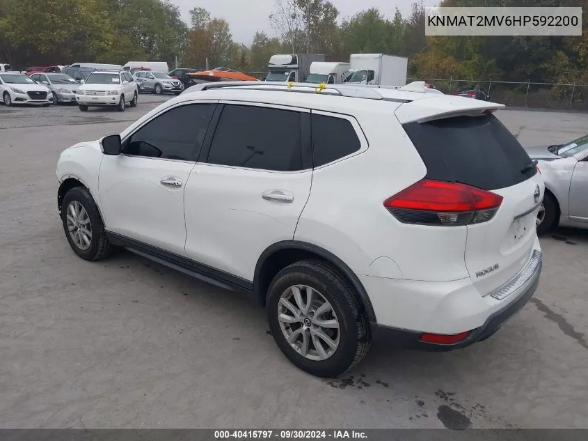 2017 Nissan Rogue Sv VIN: KNMAT2MV6HP592200 Lot: 40415797