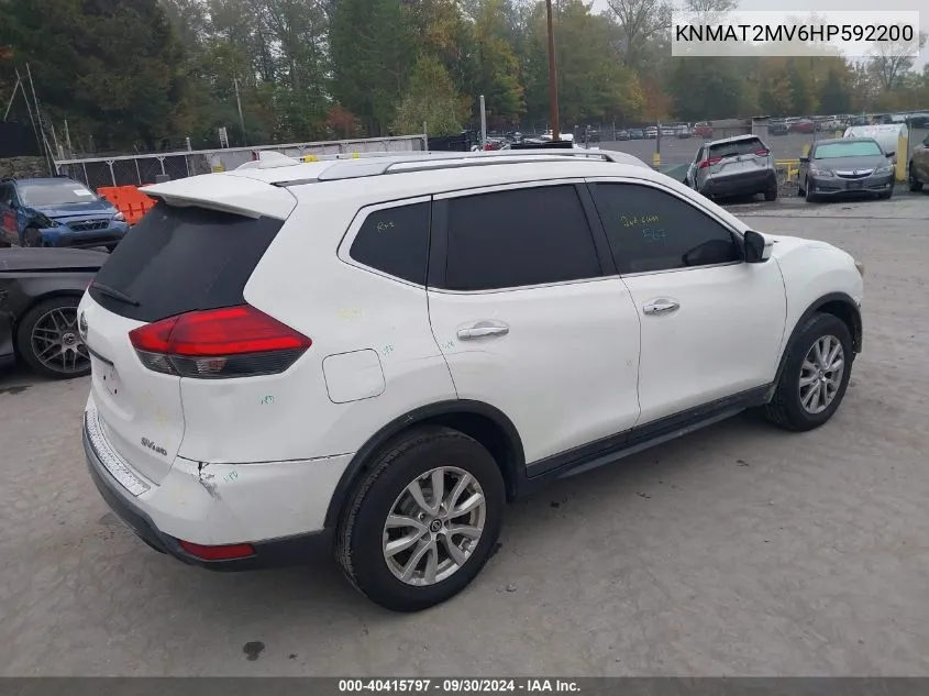 2017 Nissan Rogue Sv VIN: KNMAT2MV6HP592200 Lot: 40415797