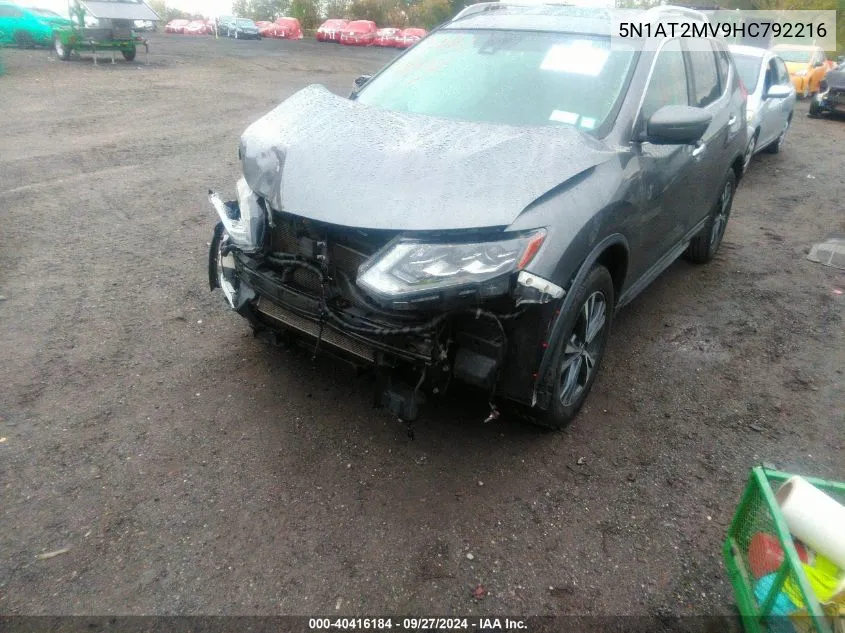 2017 Nissan Rogue Sl VIN: 5N1AT2MV9HC792216 Lot: 40416184