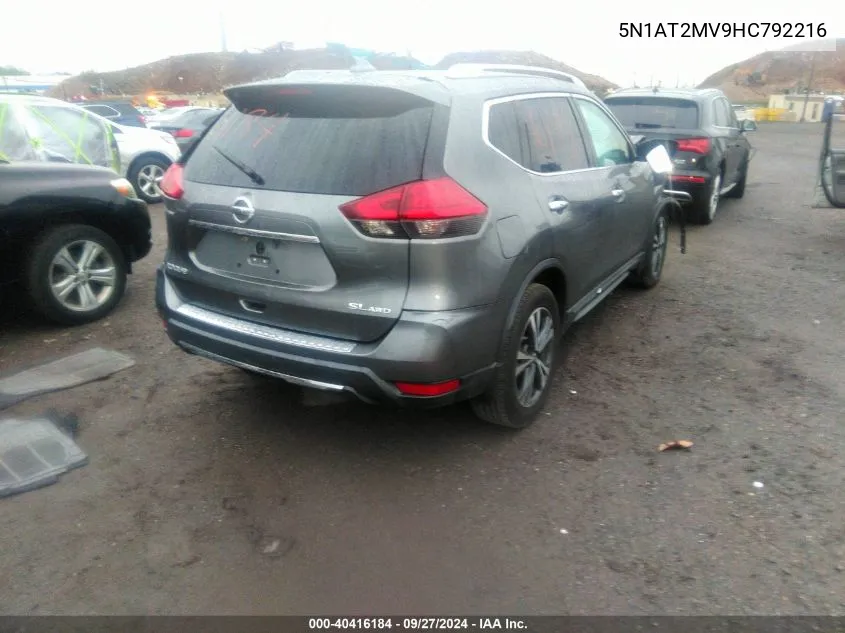 2017 Nissan Rogue Sl VIN: 5N1AT2MV9HC792216 Lot: 40416184