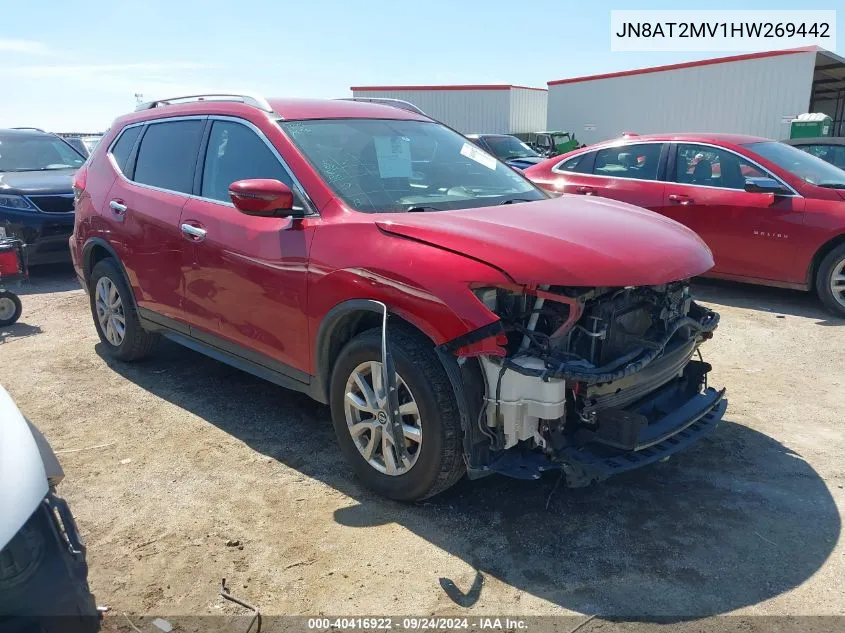 2017 Nissan Rogue S/Sl/Sv VIN: JN8AT2MV1HW269442 Lot: 40416922