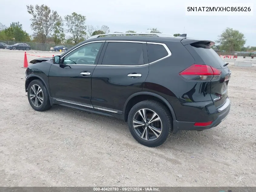 2017 Nissan Rogue Sl VIN: 5N1AT2MVXHC865626 Lot: 40420793