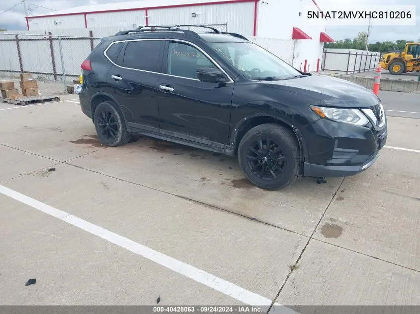 5N1AT2MVXHC810206 2017 Nissan Rogue Sv